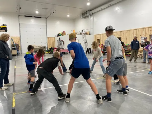 Youth gathered in a circle