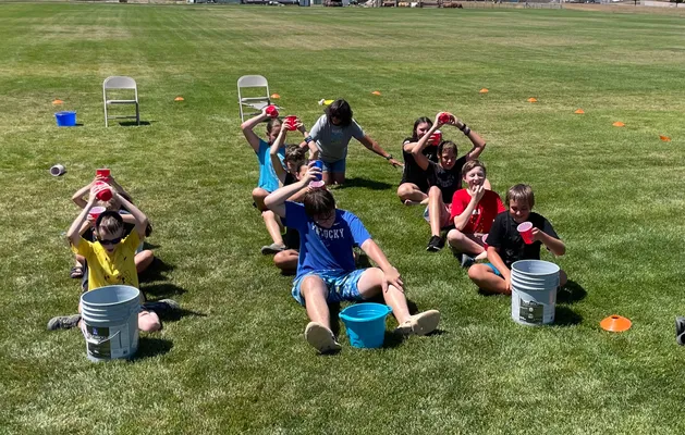 Youth enjoying water games and activities